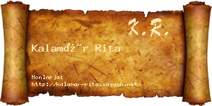 Kalamár Rita névjegykártya
