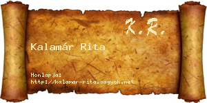 Kalamár Rita névjegykártya